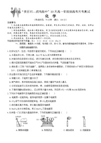 广西壮族自治区贵百河-武鸣高中2024-2025学年高一上学期10月月考化学试题（Word版附答案）