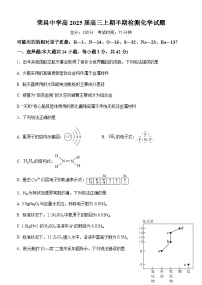 重庆市荣昌中学校2024-2025学年高三上学期10月期中考试 化学试题