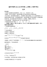 陕西省榆林市联考2024-2025学年高二上学期11月期中考试 化学试题（含答案）