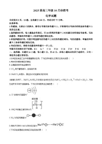 山西省晋豫名校联盟2024-2025学年高三上学期10月份大联考 化学试卷