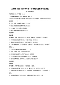 天津市2023-2024学年高一下学期4月期中考试化学试卷(解析版)