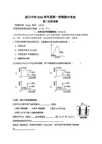 上海市新川中学2024-2025学年高二上学期期中考试化学试卷++