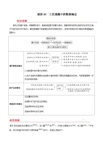 剖析05 工艺流程中的物质确定-备战2025年高考【化学工艺流程】考点剖析与对点精练（全国通用）