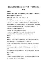 辽宁省沈阳市郊联体2022-2023学年高一下学期期末考试化学试卷(解析版)