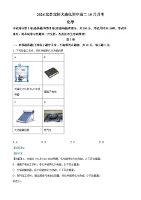 北京市师范大学燕化附属中学2024-2025学年高二上学期10月月考化学试题（Word版附解析）