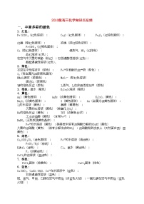 2022年高三化学知识点总结新人教版