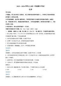 河南省部分学校2023-2024学年高一上学期期中大联考化学试卷（Word版附解析）