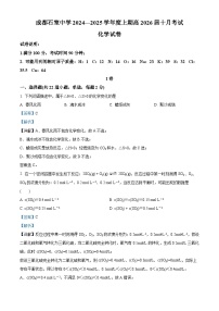 四川省成都市石室中学2024-2025学年高二上学期10月月考化学试卷（Word版附解析）