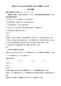 重庆市第八中学2024-2025学年高二上学期第一次月考化学试卷（Word版附解析）