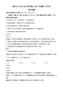 重庆市第八中学2024-2025学年高二上学期第一次月考化学试卷（Word版附解析）