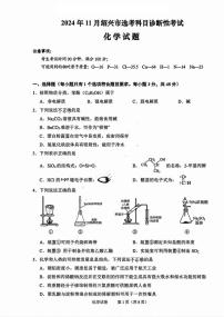 2025届浙江省绍兴市高考科目诊断性考试（绍兴一模）高三化学试题+答案