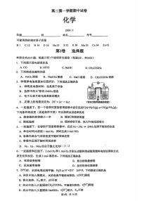 2024北京清华附中高二上学期期中真题化学试卷