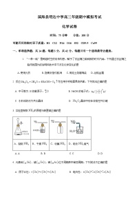 江苏省盐城市滨海县明达中学2024-2025学年高三上学期期中模拟考试化学试题（含答案）