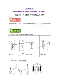 【高考化学】11个题型突破高考化学实验题 题型02  实验操作与装置的正误判断（原卷版）