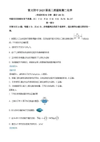 北京市对外经济贸易大学附属中学2024-2025学年高三上学期月考化学试卷（Word版附解析）