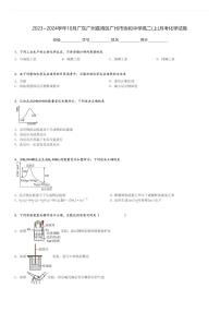 2023～2024学年10月广东广州荔湾区广州市协和中学高二(上)月考化学试卷[原题+解析]