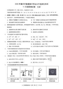 2025重庆市高三上学期11月期中考试（康德卷）化学PDF版含答案