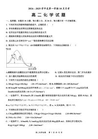 山东省济宁市嘉祥县第一中学2024-2025学年高二上学期第一次月考化学试题