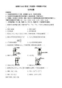 2025盐城高三上学期11月期中考试化学含答案