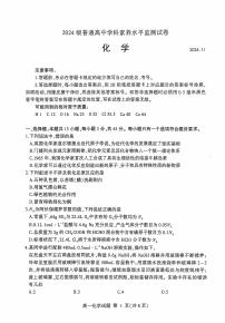 山东省临沂市2024-2025学年高一上学期期中考试化学试题