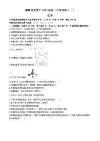 2025长沙师大附中高三上学期第三次月考化学试题含答案