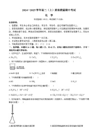 河北省邢台市质检联盟2024-2025学年高二上学期11月期中考试化学试题