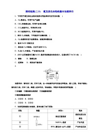 2025年高考化学一轮复习 课时检测二十：氯及其化合物的基本知能评价（含解析）