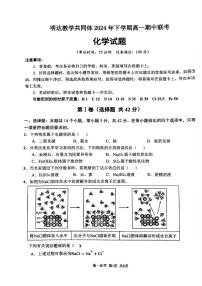 湖南省长沙市明达高级中学2024-2025学年高一上学期期中联考_化学试卷