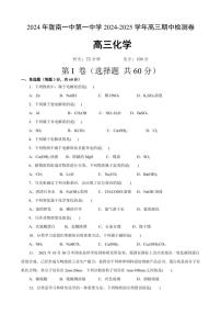 甘肃省陇南市第一中学2024～2025学年高三(上)期中化学试卷(含答案)