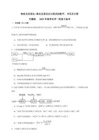 2025年高考化学一轮复习备考专项练 物质及其变化--氧化还原反应方程式的配平、书写及计算