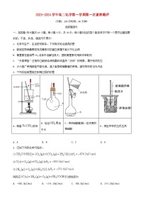 浙江省2023_2024学年高二化学上学期10月月考试题含解析