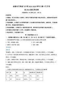 四川省成都市石室中学、成飞中学2024-2025学年高一上学期10月月考化学试卷（Word版附解析）