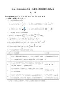 江西省宜春市丰城中学2024～2025学年高二(上)期中化学试卷(创新班)(含答案)