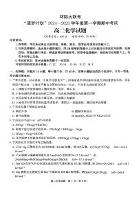 河南省驻马店市环际大联考“逐梦计划”2024-2025学年高二上学期11月期中考试化学试卷（PDF版附解析）