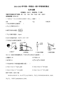 江苏省扬州市高邮市2024-2025学年高一上学期11月期中考试化学试题