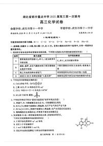 2025届湖北省孝感&楚天协作&鄂北六校高三上学期11月考-化学试卷+答案