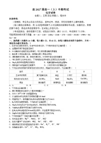 重庆市鲁能巴蜀中学校2024-2025学年高一上学期半期（期中）考试 化学试题(无答案)