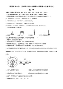 山东省淄博市实验中学齐盛中学2024-2025学年高一上学期化学期中测试题