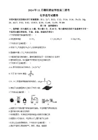 浙江省稽阳联谊学校2024-2025学年高三上学期11月联考 化学试题