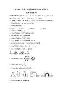 2025年1月浙江省普通高校招生选考科目考试仿真模拟卷03化学试卷（解析版）