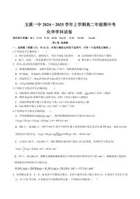 2024～2025学年云南省玉溪第一中学高二(上)期中化学试卷(含答案)