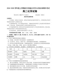 2024～2025学年湖北省武汉市重点中学5G联合体高二(上)期中化学试卷(含答案)