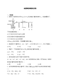 2025届高考化学一轮复习基础知识专练     金属钠及钠的化合物