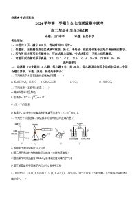 浙江省台金七校联盟2024-2025学年高二上学期11月期中联考 化学试题