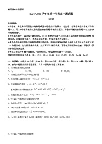 2025阳江高新区高一上学期11月期中考试化学含答案