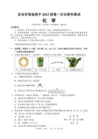 四川省宜宾市2025届高三第一次诊断性考试化学