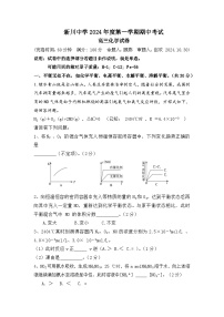 上海市新川中学2024-2025学年高三上学期期中考试 化学试卷