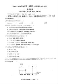 海南省先锋联盟2024-2025学年高一上学期11月期中考试化学试题含答案