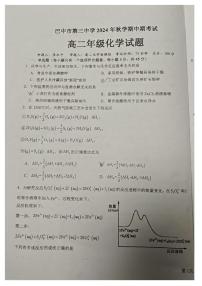 四川省巴中市第三中学2024-2025学年高二上学期期中考试+化学试卷+