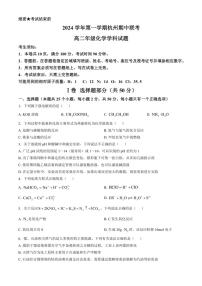 浙江省杭州2024～2025学年高二(上)期中联考化学试卷(含答案)